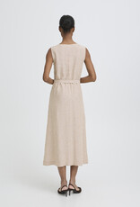 B.Young Falakka Linen Blend Button Dress in Woodsmoke