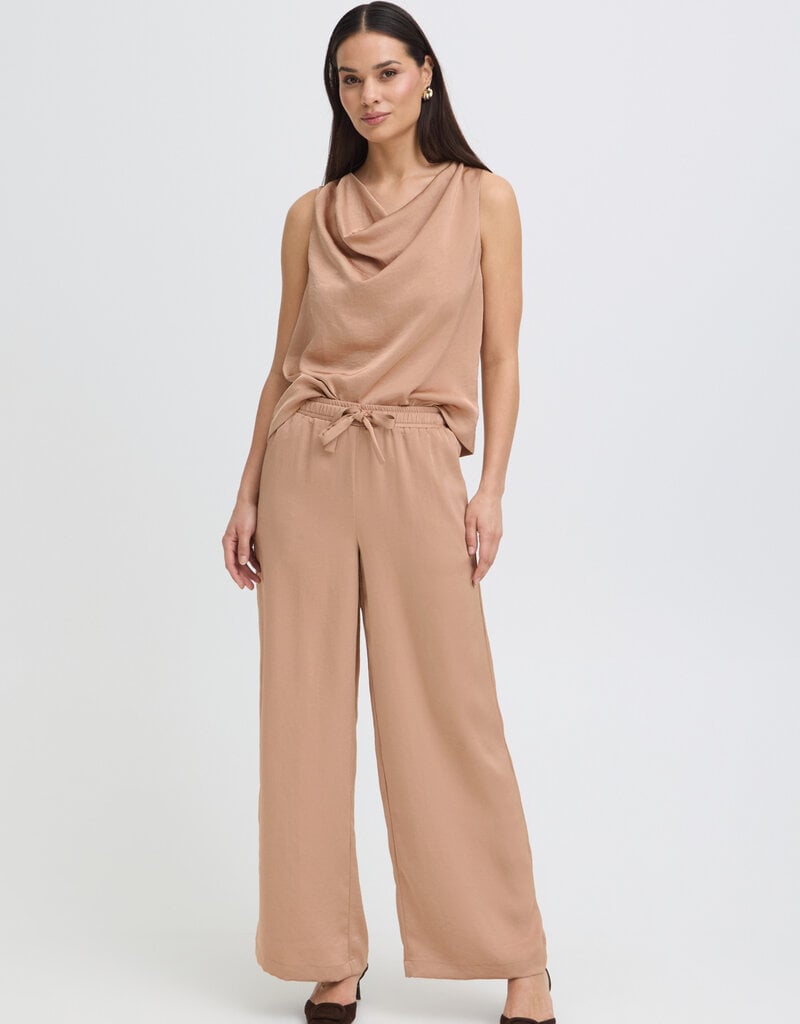 B.Young Dacanna Sleeveless Cowl Neck Top in Stucco