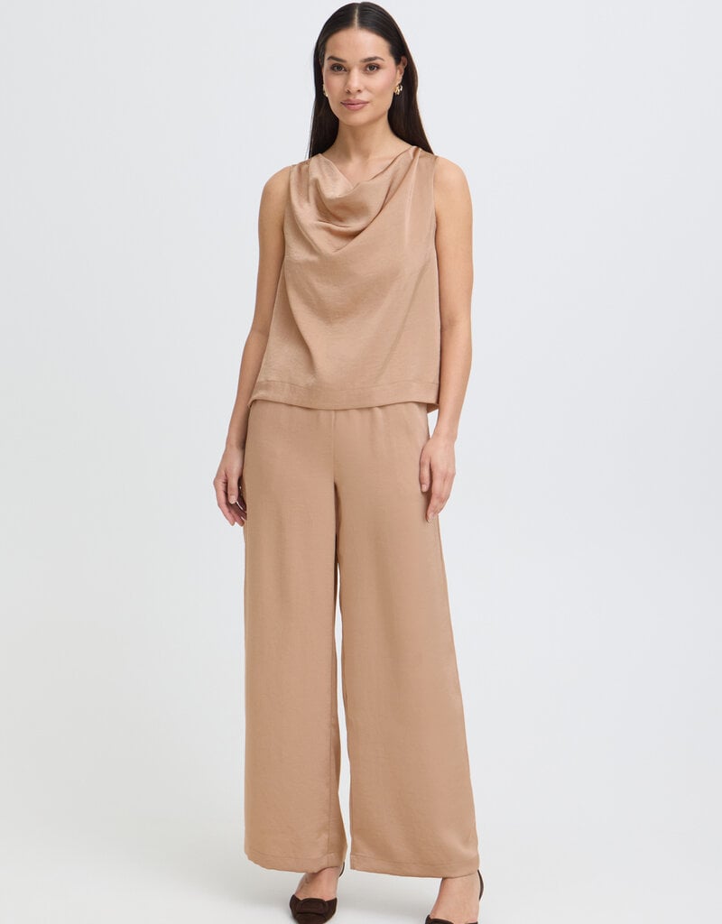 B.Young Dacanna Sleeveless Cowl Neck Top in Stucco