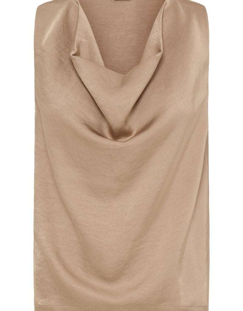 B.Young Dacanna Sleeveless Cowl Neck Top in Stucco