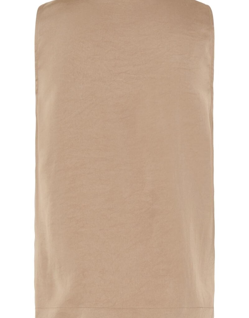 B.Young Dacanna Sleeveless Cowl Neck Top in Stucco