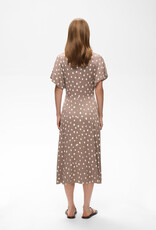 InWear Henri V-Neck Dotted Satin Midi Dress