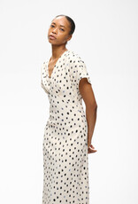 InWear Henri V-Neck Dotted Satin Midi Dress