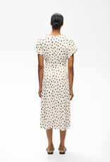 InWear Henri V-Neck Dotted Satin Midi Dress