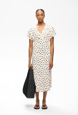 InWear Henri V-Neck Dotted Satin Midi Dress
