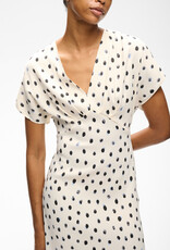 InWear Henri V-Neck Dotted Satin Midi Dress
