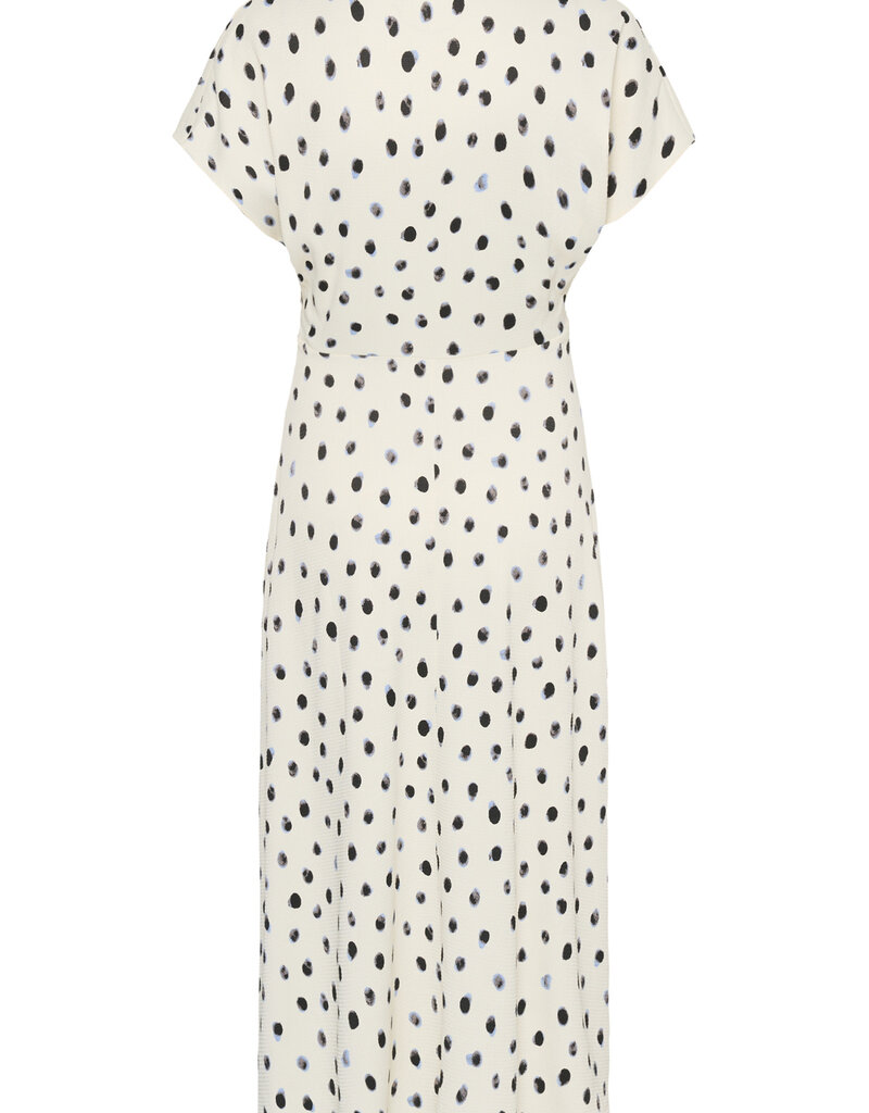 InWear Henri V-Neck Dotted Satin Midi Dress