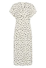 InWear Henri V-Neck Dotted Satin Midi Dress