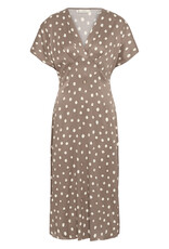 InWear Henri V-Neck Dotted Satin Midi Dress
