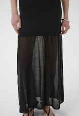 InWear Dima Drop Waist Dress with Sheer Skirt in Black