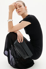 InWear Dima Drop Waist Dress with Sheer Skirt in Black
