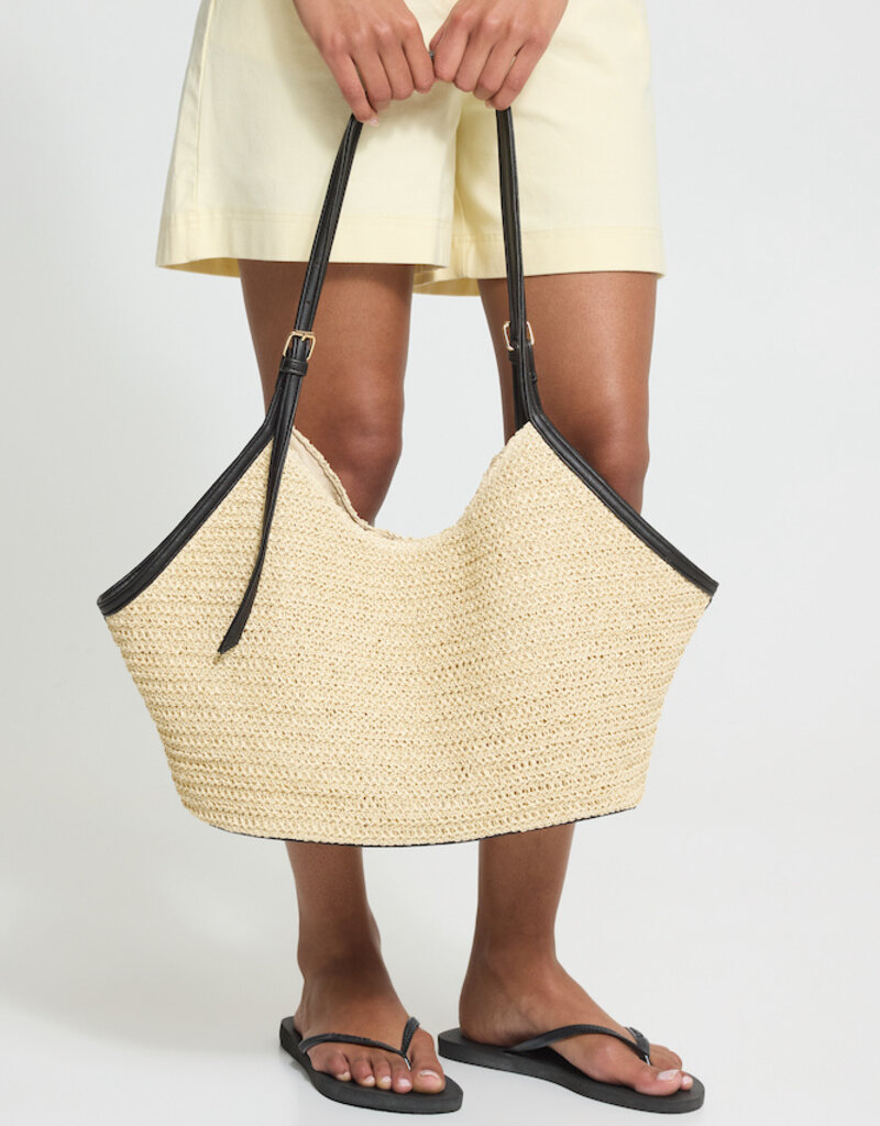 ICHI Nilla Structured Woven Bag
