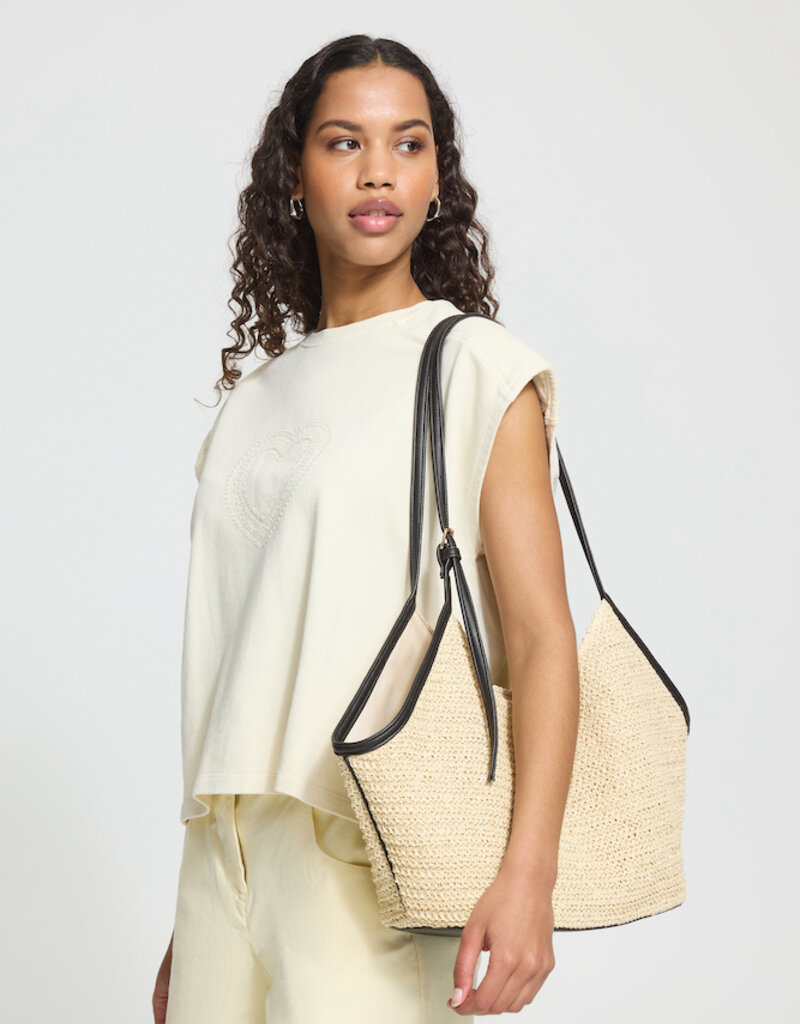 ICHI Nilla Structured Woven Bag