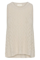 Part Two Deluna Cotton Blend Knit Top in Whitecap Grey