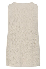 Part Two Deluna Cotton Blend Knit Top in Whitecap Grey
