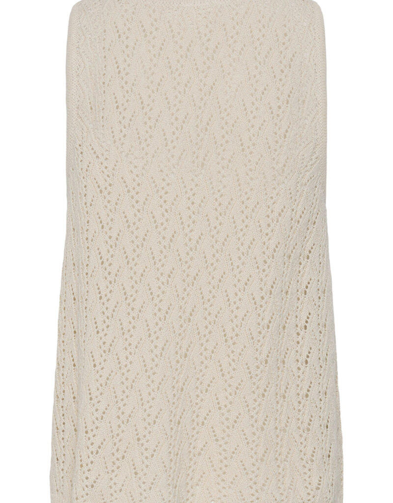 Part Two Deluna Cotton Blend Knit Top in Whitecap Grey