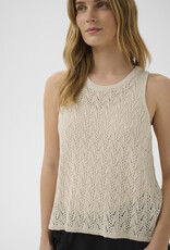 Part Two Deluna Cotton Blend Knit Top in Whitecap Grey