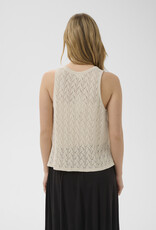 Part Two Deluna Cotton Blend Knit Top in Whitecap Grey