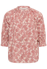 Part Two Almeras High Neck Blouse in Roasted Russet Print