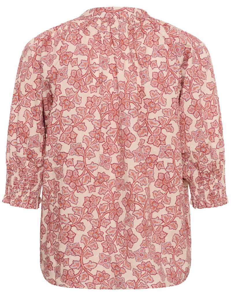 Part Two Almeras High Neck Blouse in Roasted Russet Print