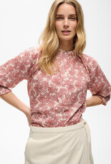 Part Two Almeras High Neck Blouse in Roasted Russet Print