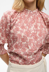Part Two Almeras High Neck Blouse in Roasted Russet Print