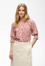 Part Two Almeras High Neck Blouse in Roasted Russet Print
