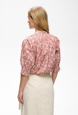 Part Two Almeras High Neck Blouse in Roasted Russet Print