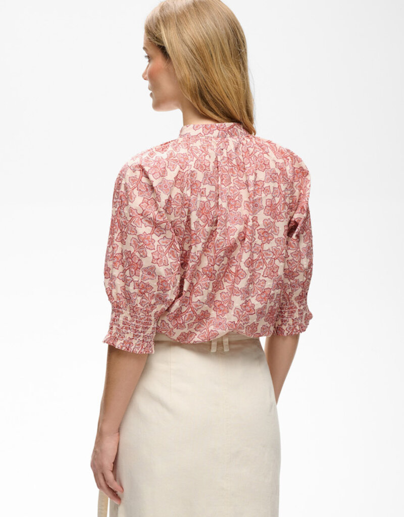 Part Two Almeras High Neck Blouse in Roasted Russet Print