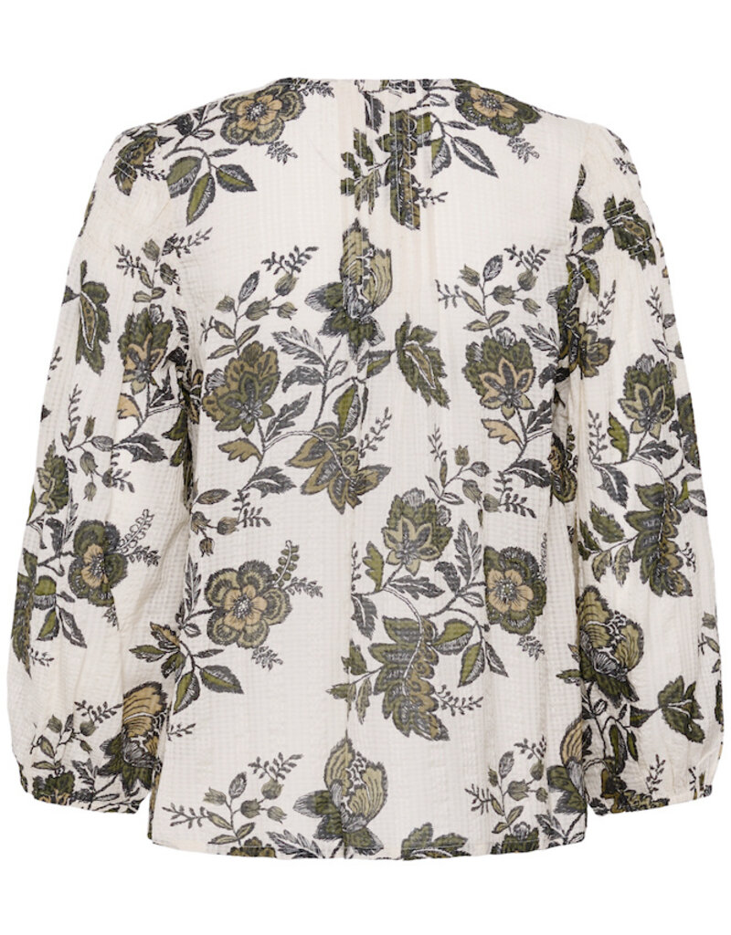 Part Two Dolli V-Neck Blouse in Bettle Flower Print