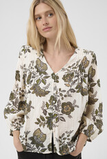 Part Two Dolli V-Neck Blouse in Bettle Flower Print