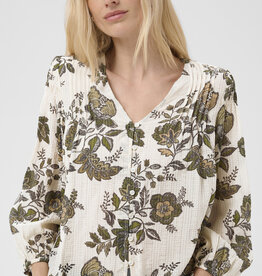 Part Two Dolli V-Neck Blouse in Bettle Flower Print