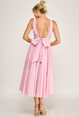 The Vintage Shop Florence Contemporary Tie Back Midi Dress in Pink