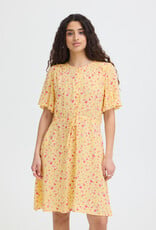 ICHI Vera Short Sleeve Button Up Floral Dress