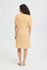 ICHI Vera Short Sleeve Button Up Floral Dress
