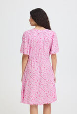 ICHI Vera Short Sleeve Button Up Floral Dress