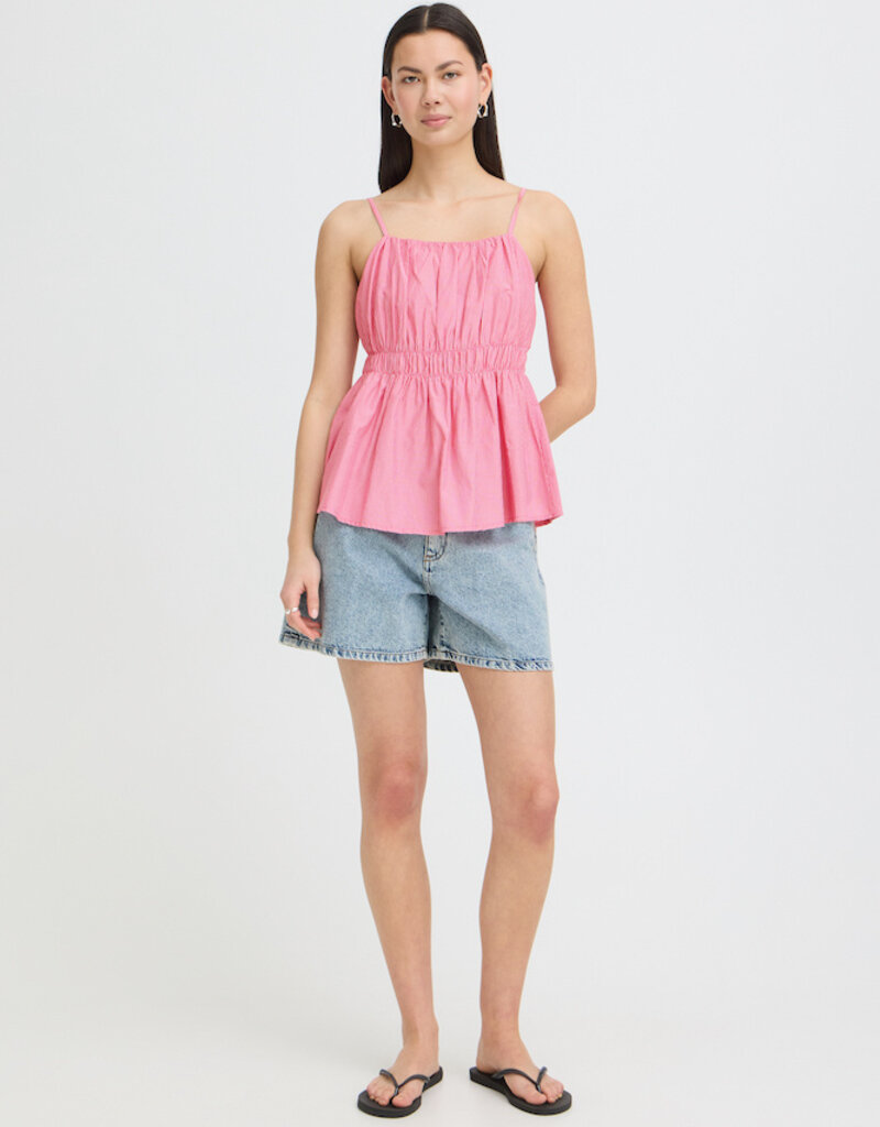 ICHI Fundel 100% Cotton Tank in Very Berry Stripe