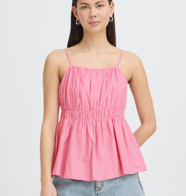 ICHI Fundel Cotton Tank in Very Berry Stripe