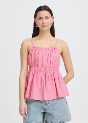 ICHI Fundel Cotton Tank in Very Berry Stripe