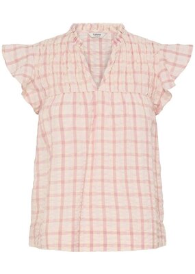 B.Young Genya Cotton Check Blouse