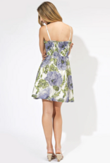 Adelyn Rae Corina Embroidered Mini Dress in Blue Multi Floral