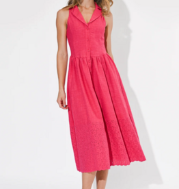 Adelyn Rae Anastatia Embroidered Halter Midi Dress