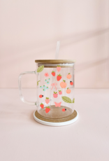 Mömy 17oz Glass Mug with Straw and Lid