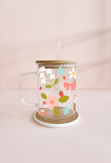 Mömy 17oz Glass Mug with Straw and Lid