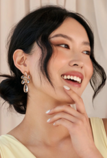 Olive & Piper Clarisse Drop Earrings in Clear/Gold - 14k Plated