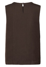 Kaffe Allie Satin Top in Coffee Bean