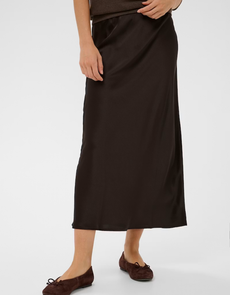 Kaffe Lotte Skirt in Coffee Bean