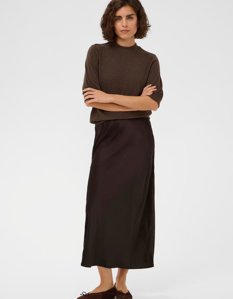 Kaffe Lotte Skirt in Coffee Bean