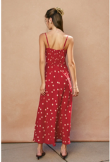 Dress Forum Milkmaid Polka Dot Ruched Bust Midi Dress