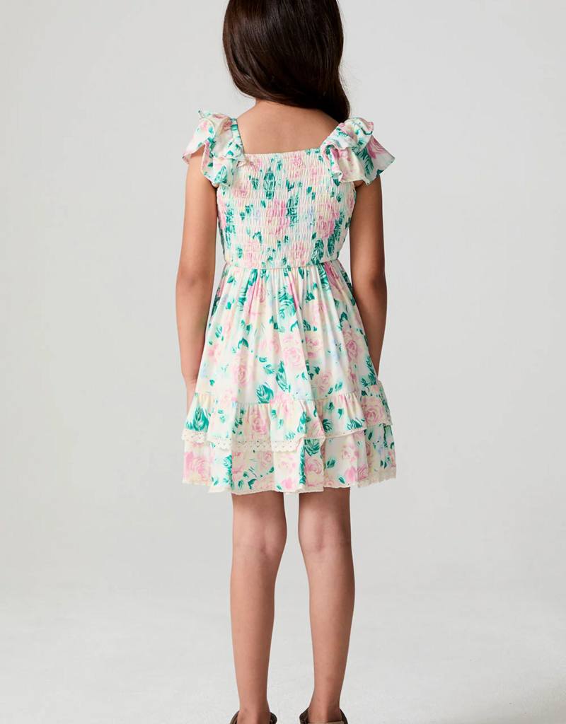 Saltwater Luxe Kids Sophia Mini Dress in Pearl Floral